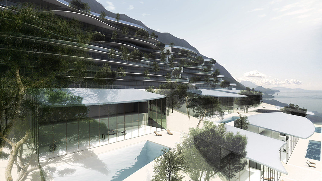 Ciel Rouge Creation - Architecture - Project for an environmental town in Montenegro