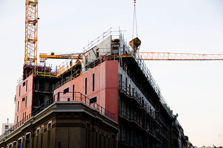 Ciel Rouge création - Architecture - Logements collectifs - Logements sociaux écologiques et paysagers - Travaux - Croix Nivert - Paris