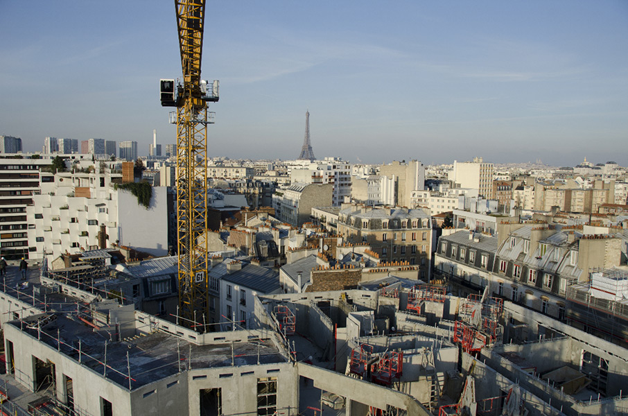 Ciel Rouge création - Architecture - Logements collectifs - Logements sociaux écologiques et paysagers - Travaux - Croix Nivert - Paris