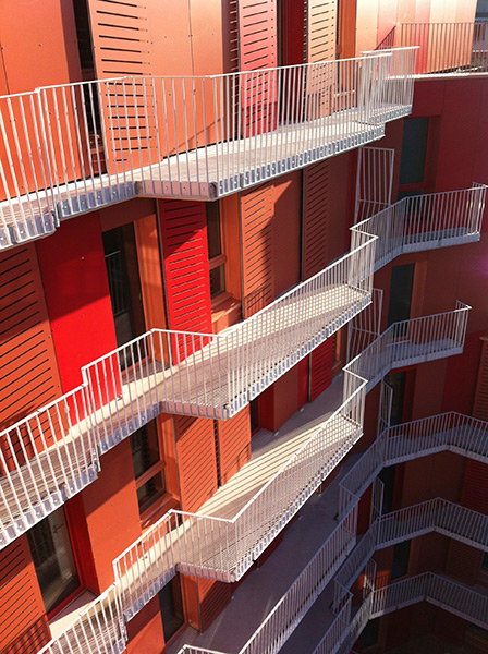 Ciel Rouge Création - Architecture - Family housing - Social housing Croix Nivert - Paris